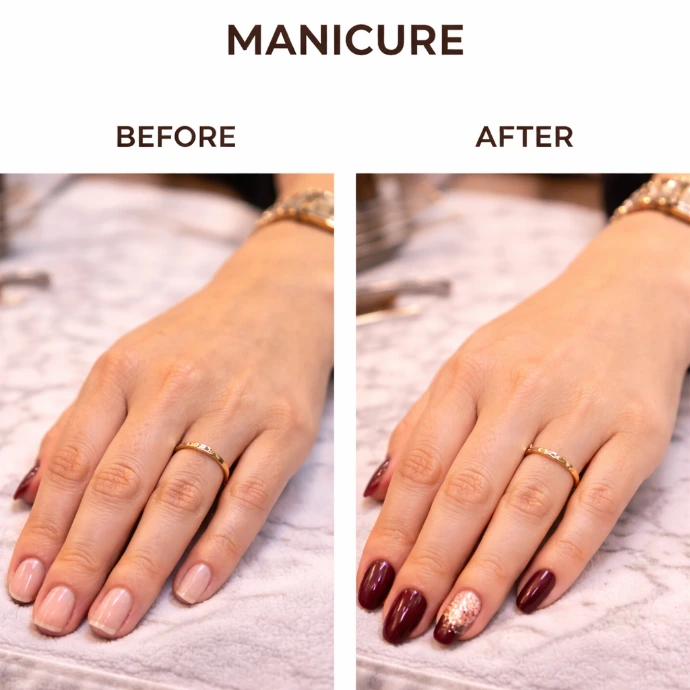 تنظيف وترتيب أظافر احترافي في صالون نسائي جنوب الرياض