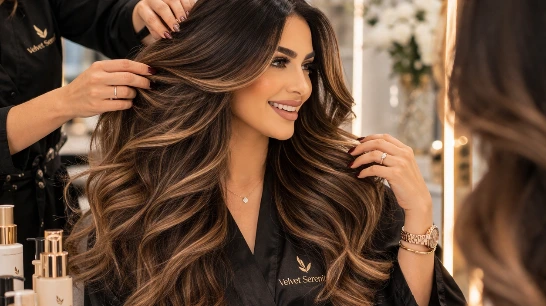 جلسة عناية شعر متكاملة في صالون نسائي بالرياض