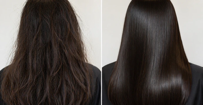 جلسة غسيل وقص شعر نسائي في صالون بالرياض